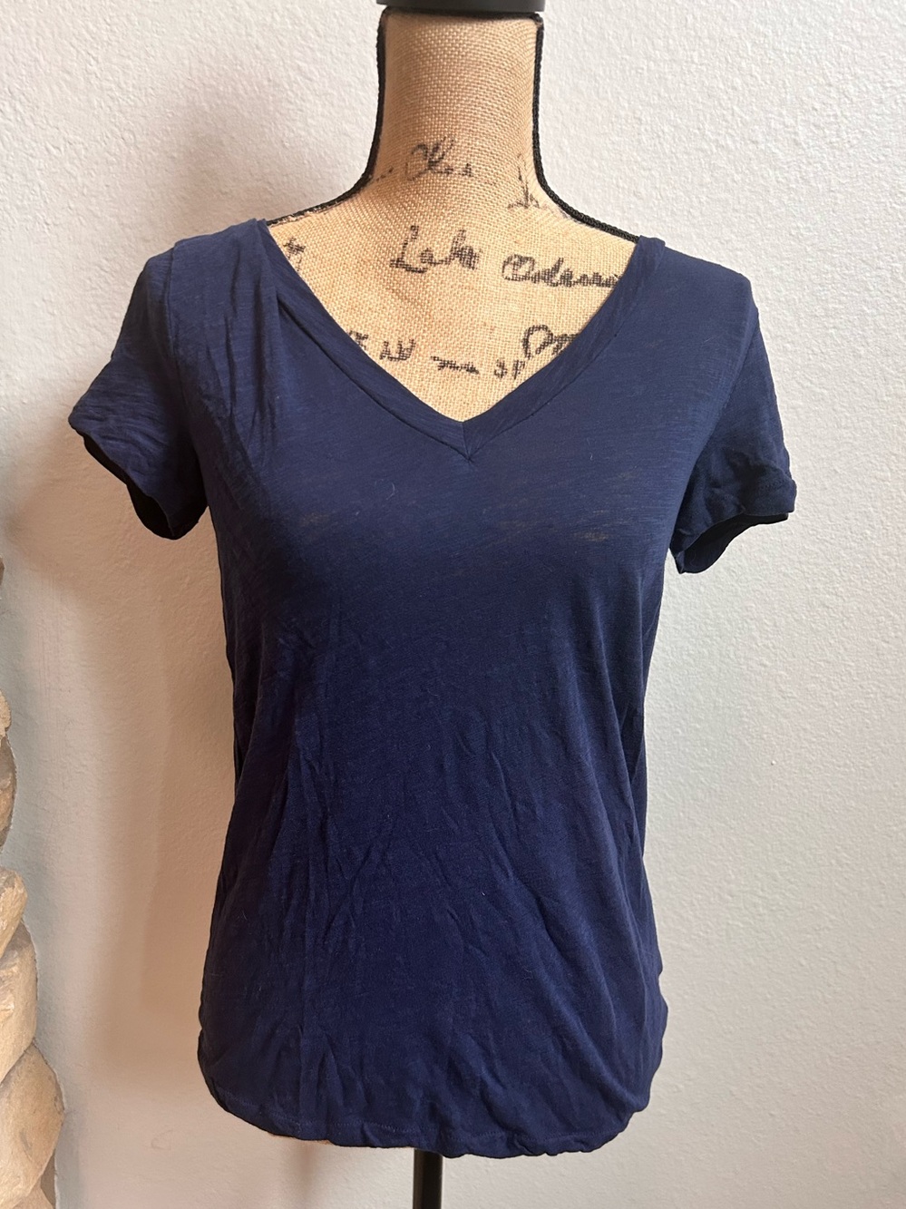 SO Navy V-Neck Short Sleeve Tee